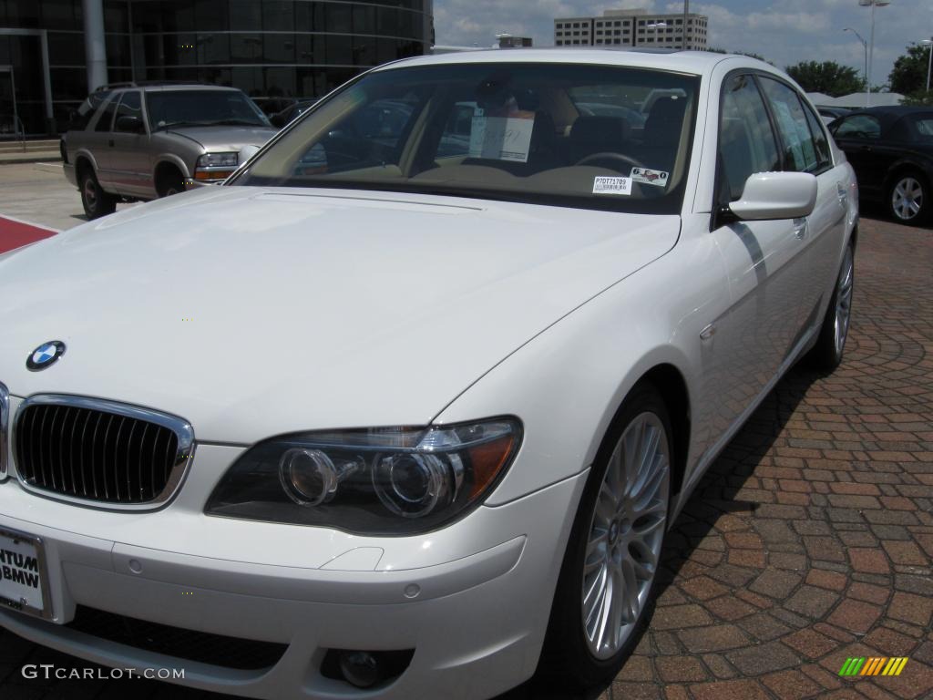 2007 7 Series 750Li Sedan - Alpine White / Beige photo #4
