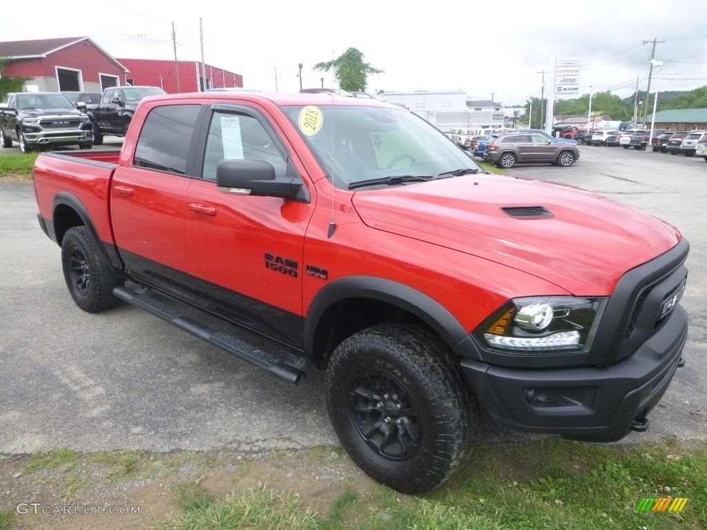2018 1500 Rebel Crew Cab 4x4 - Flame Red / Black photo #7