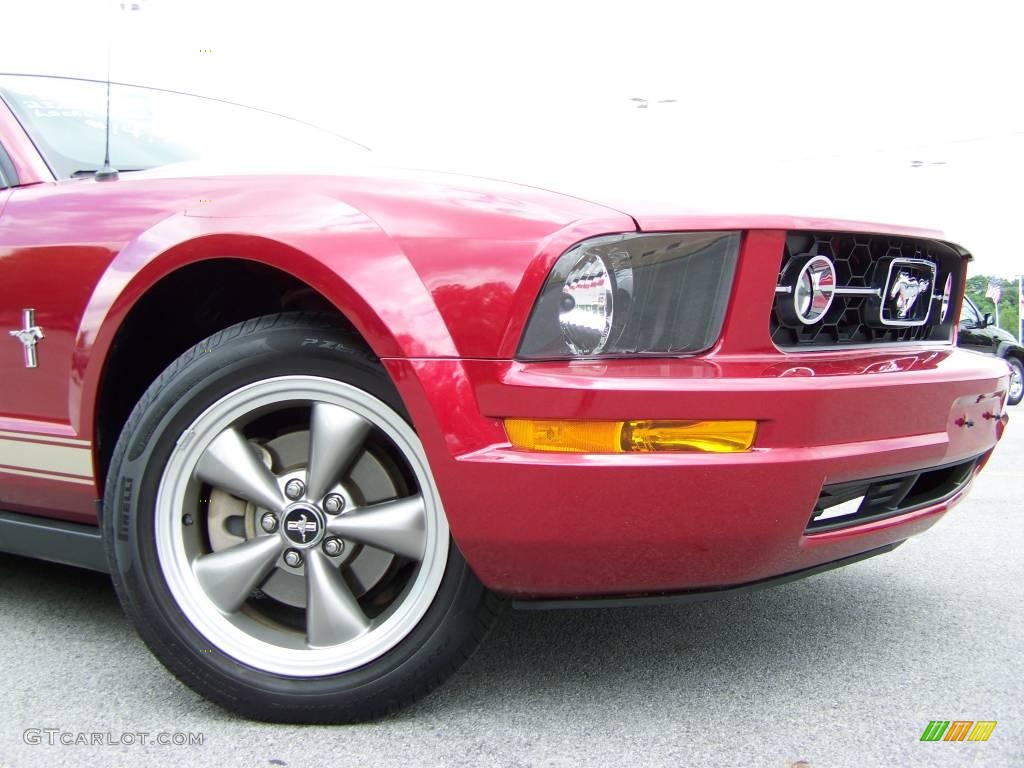 2006 Mustang V6 Premium Coupe - Redfire Metallic / Light Parchment photo #2