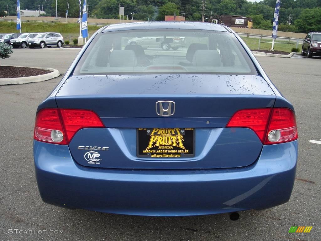 2006 Civic LX Sedan - Atomic Blue Metallic / Gray photo #4