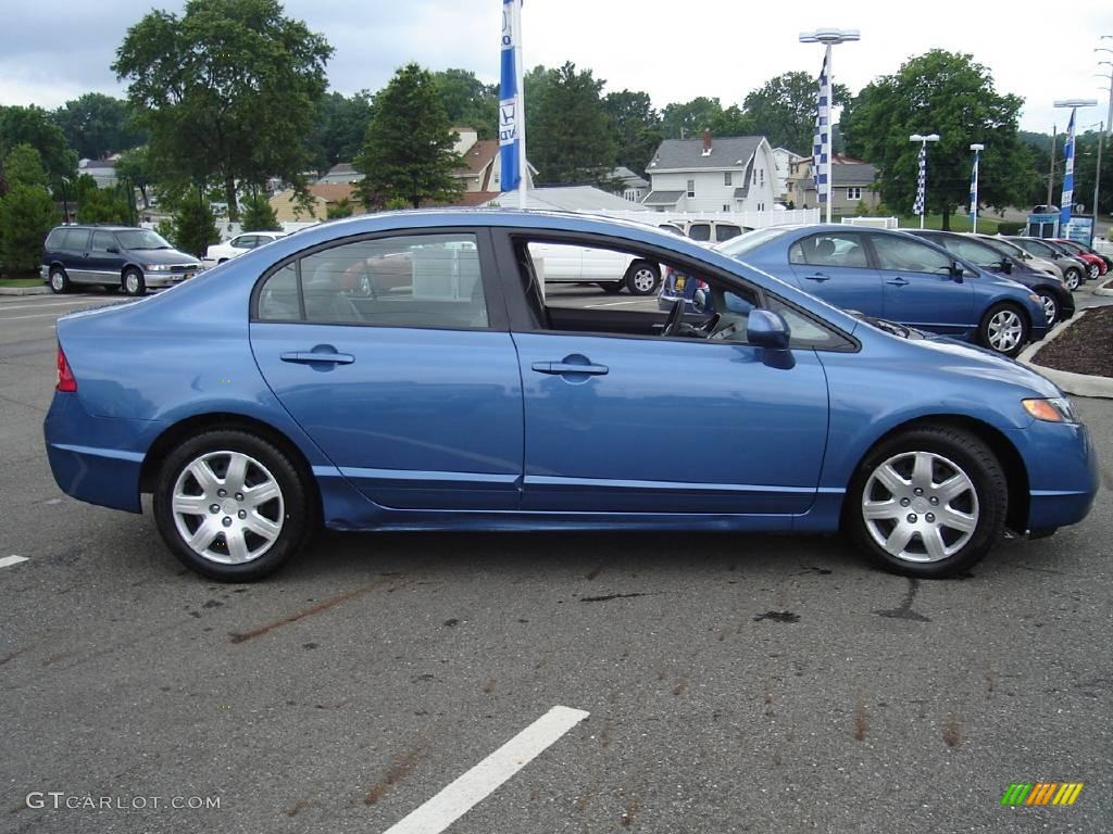 2006 Civic LX Sedan - Atomic Blue Metallic / Gray photo #6