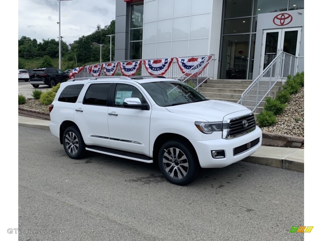 Super White 2019 Toyota Sequoia Limited 4x4 Exterior Photo #133912406
