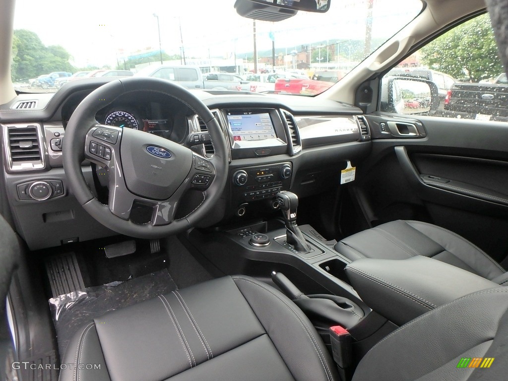 Ebony Interior 2019 Ford Ranger Lariat SuperCrew 4x4 Photo #133917923