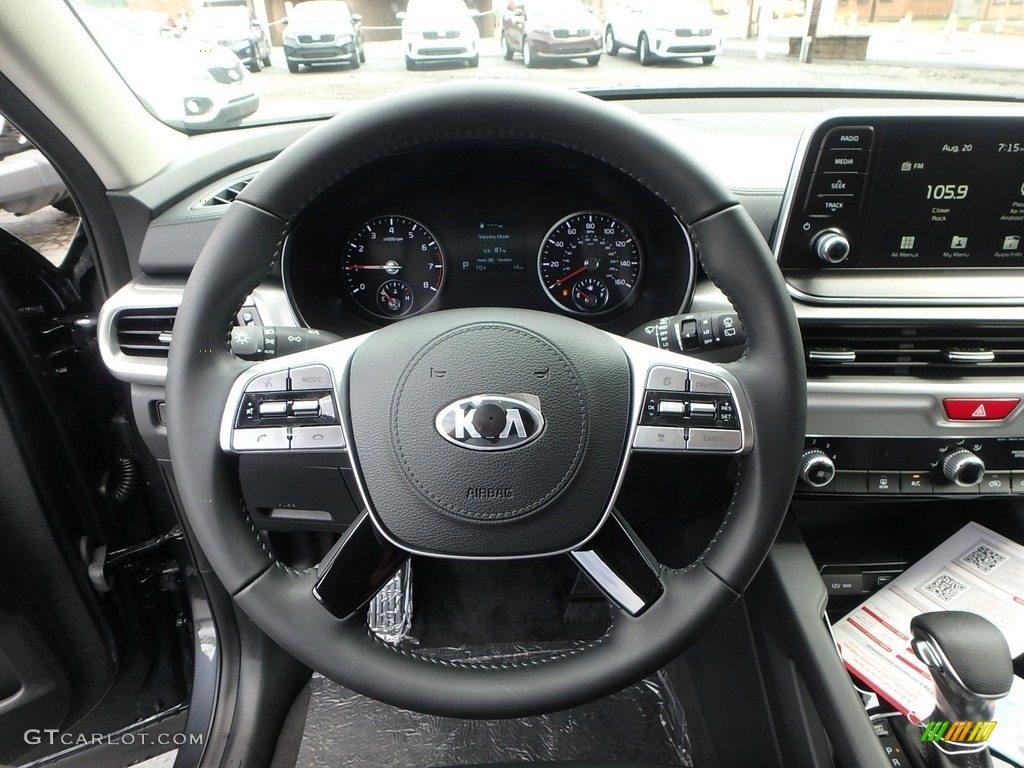 2020 Kia Telluride LX AWD Black Steering Wheel Photo #133918175