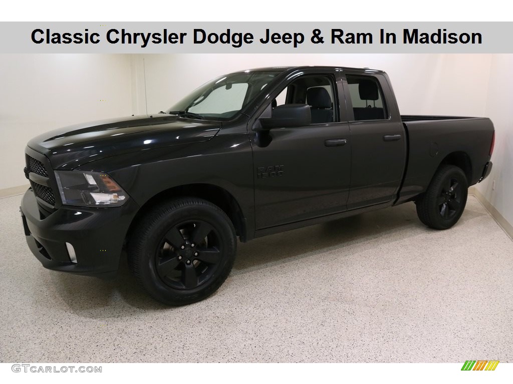 2017 1500 Express Quad Cab 4x4 - Brilliant Black Crystal Pearl / Black/Diesel Gray photo #1