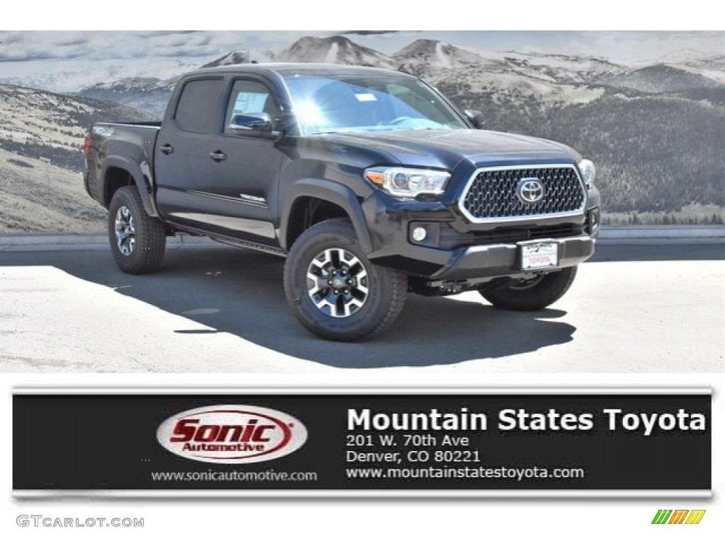 2019 Tacoma TRD Off-Road Double Cab 4x4 - Midnight Black Metallic / Black photo #1