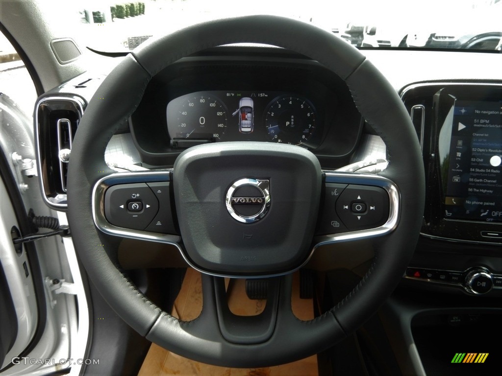 2020 Volvo XC40 T5 Momentum AWD Charcoal Steering Wheel Photo #133923477