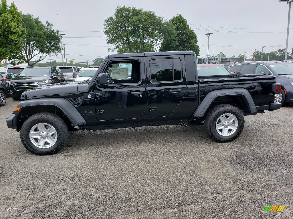 Black 2020 Jeep Gladiator Sport 4x4 Exterior Photo #133923486