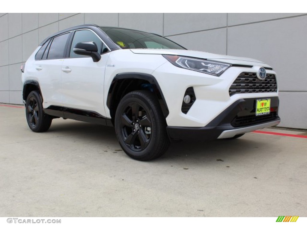 2019 RAV4 XSE AWD Hybrid - Blizzard White Pearl / Black photo #2