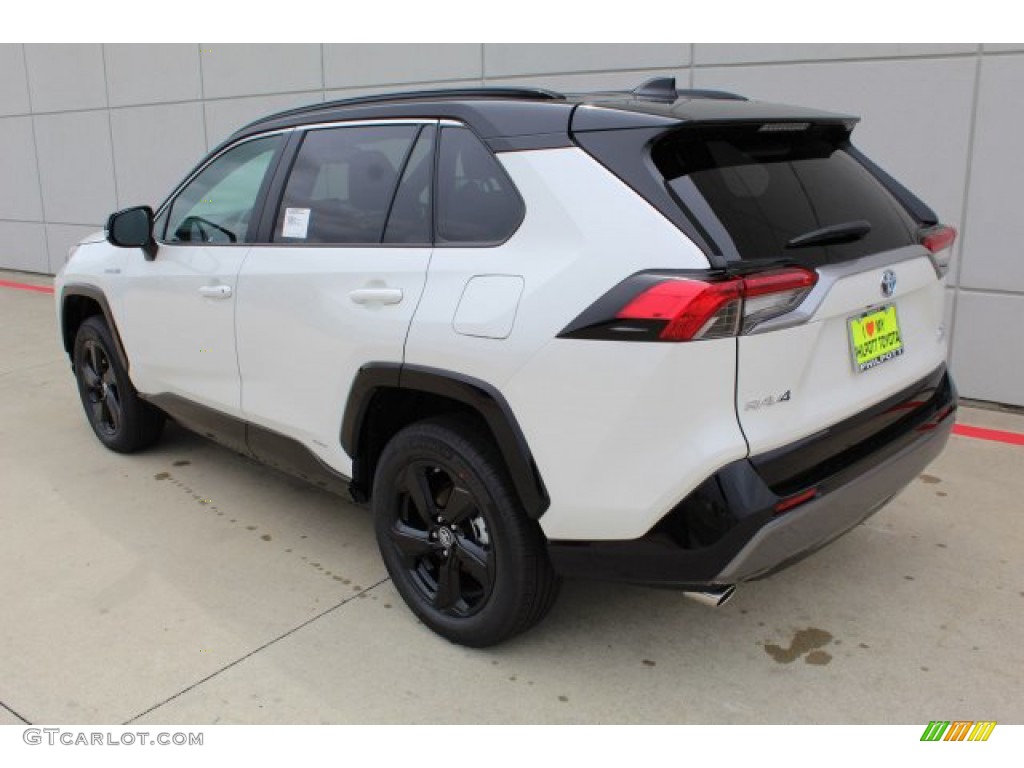 2019 RAV4 XSE AWD Hybrid - Blizzard White Pearl / Black photo #6