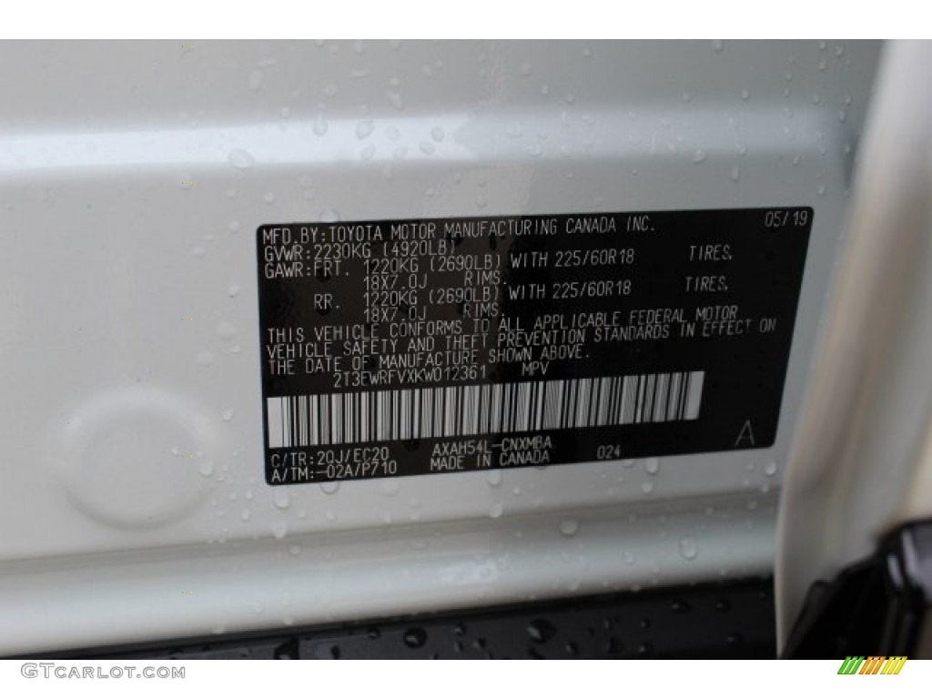 2019 RAV4 XSE AWD Hybrid - Blizzard White Pearl / Black photo #28