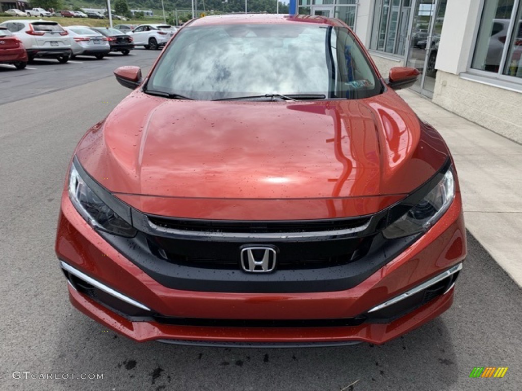 2019 Civic LX Sedan - Rallye Red / Black photo #3