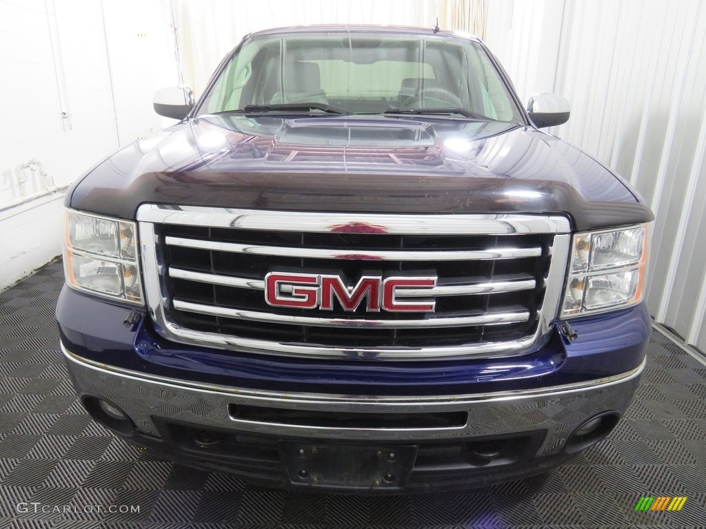 2012 Sierra 1500 SLT Crew Cab 4x4 - Midnight Blue Metallic / Dark Titanium/Light Titanium photo #9