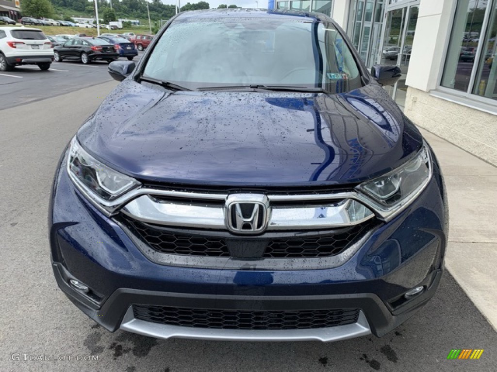 2019 CR-V EX AWD - Obsidian Blue Pearl / Gray photo #3