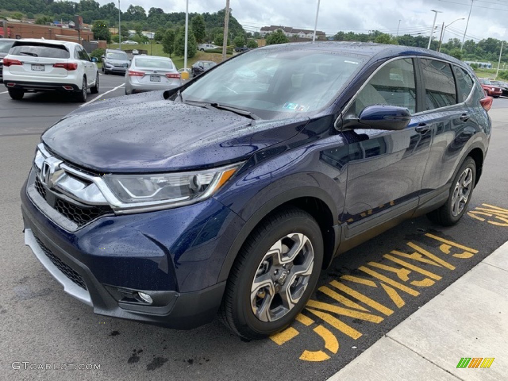 2019 CR-V EX AWD - Obsidian Blue Pearl / Gray photo #4