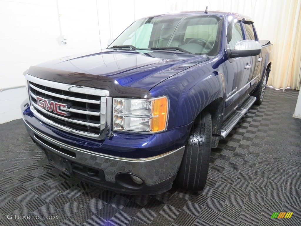 2012 Sierra 1500 SLT Crew Cab 4x4 - Midnight Blue Metallic / Dark Titanium/Light Titanium photo #12