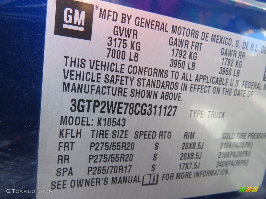 2012 Sierra 1500 SLT Crew Cab 4x4 - Midnight Blue Metallic / Dark Titanium/Light Titanium photo #46