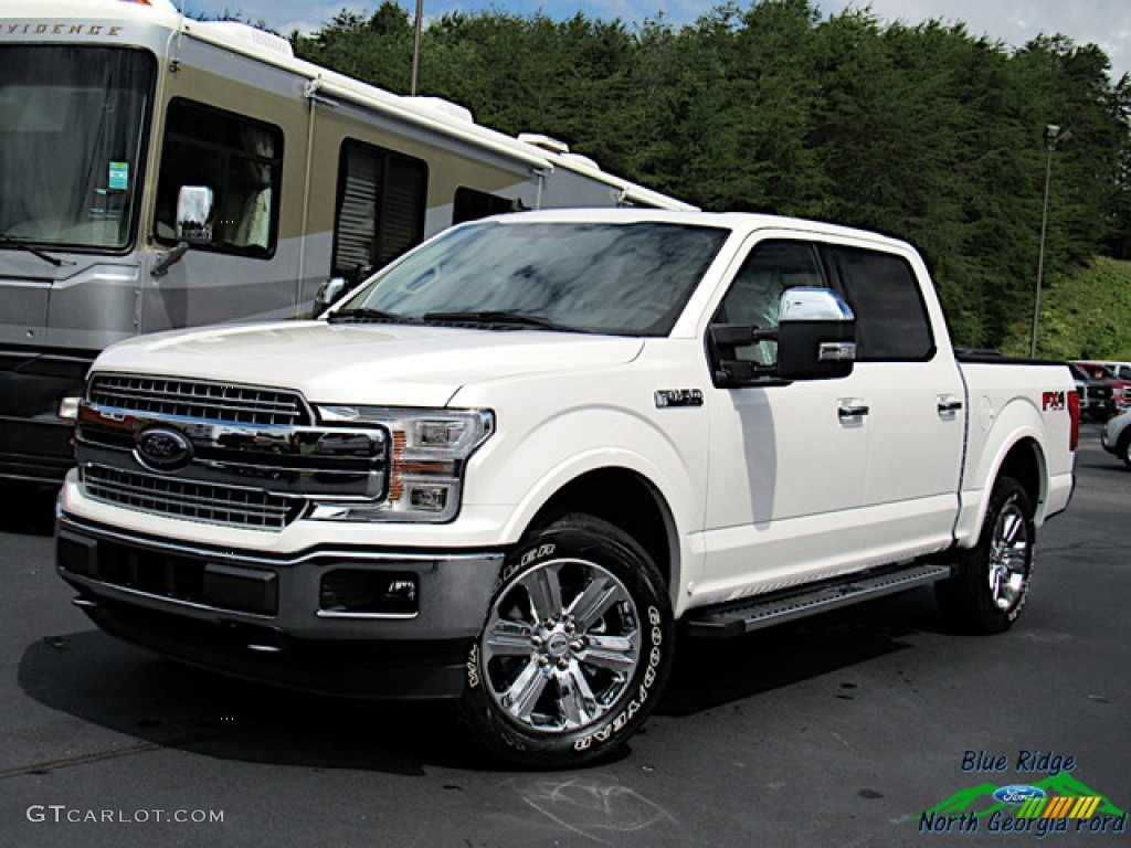 2019 F150 Lariat SuperCrew 4x4 - White Platinum / Light Camel photo #1