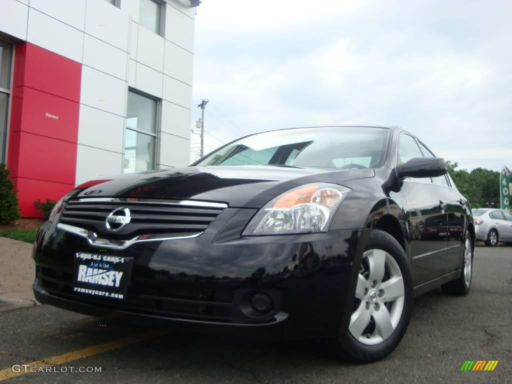 2007 Altima 2.5 S - Super Black / Charcoal photo #2