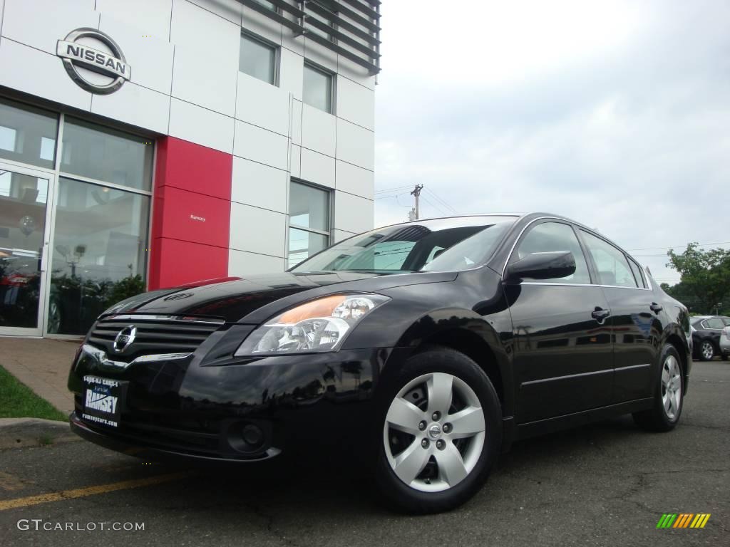 2007 Altima 2.5 S - Super Black / Charcoal photo #3
