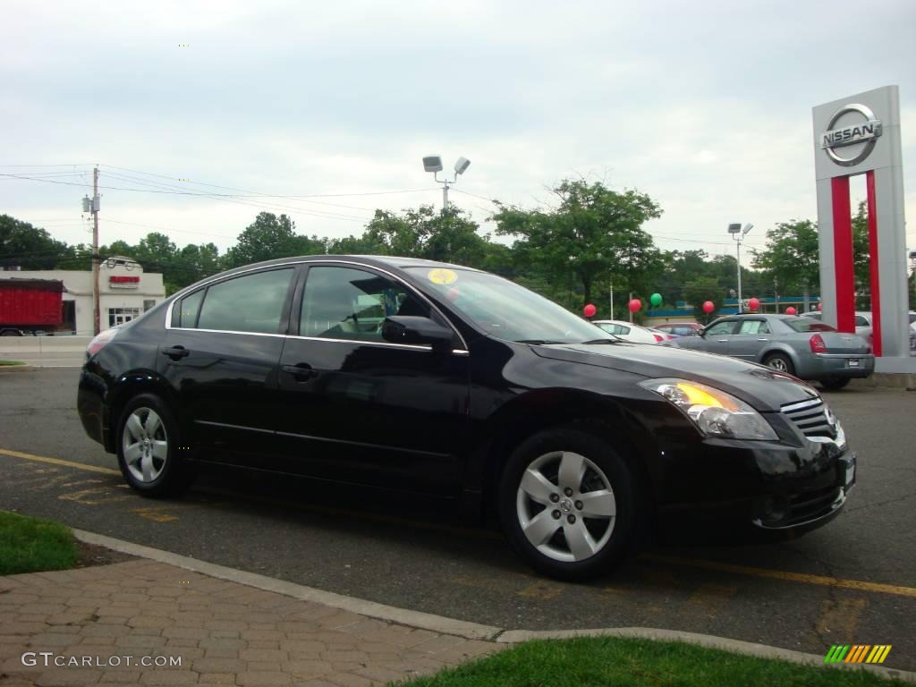 2007 Altima 2.5 S - Super Black / Charcoal photo #11