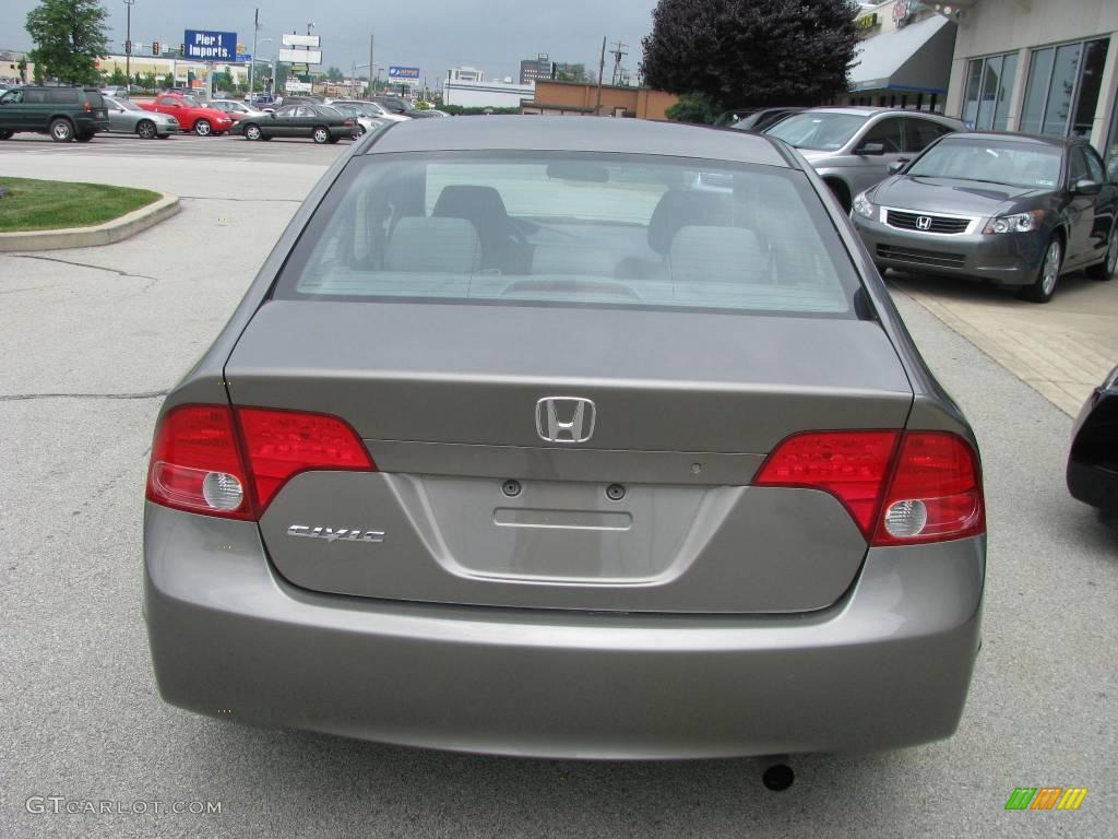 2007 Civic LX Sedan - Galaxy Gray Metallic / Gray photo #5