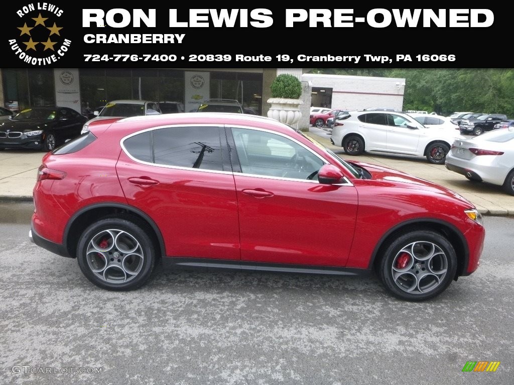 2018 Stelvio Ti AWD - Rosso Alfa (Red) / Black/Black photo #1