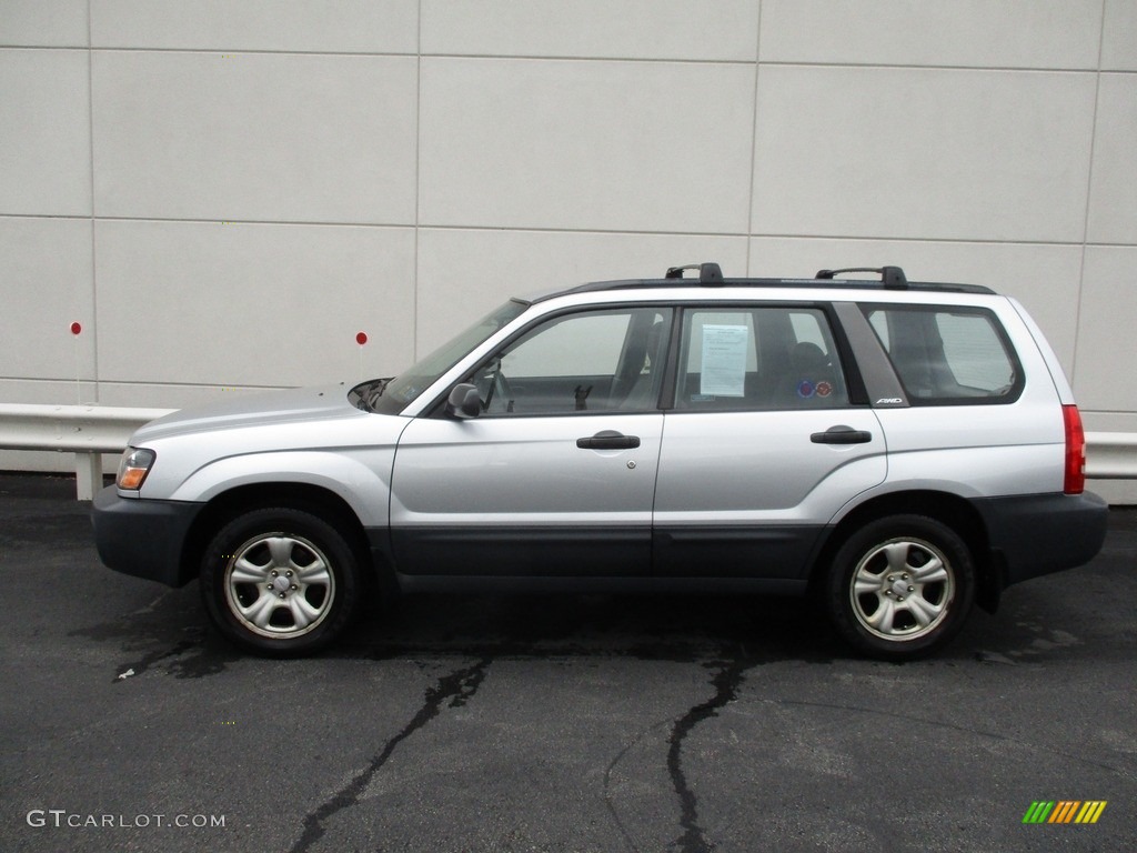 2003 Forester 2.5 X - Platinum Silver Metallic / Gray photo #2