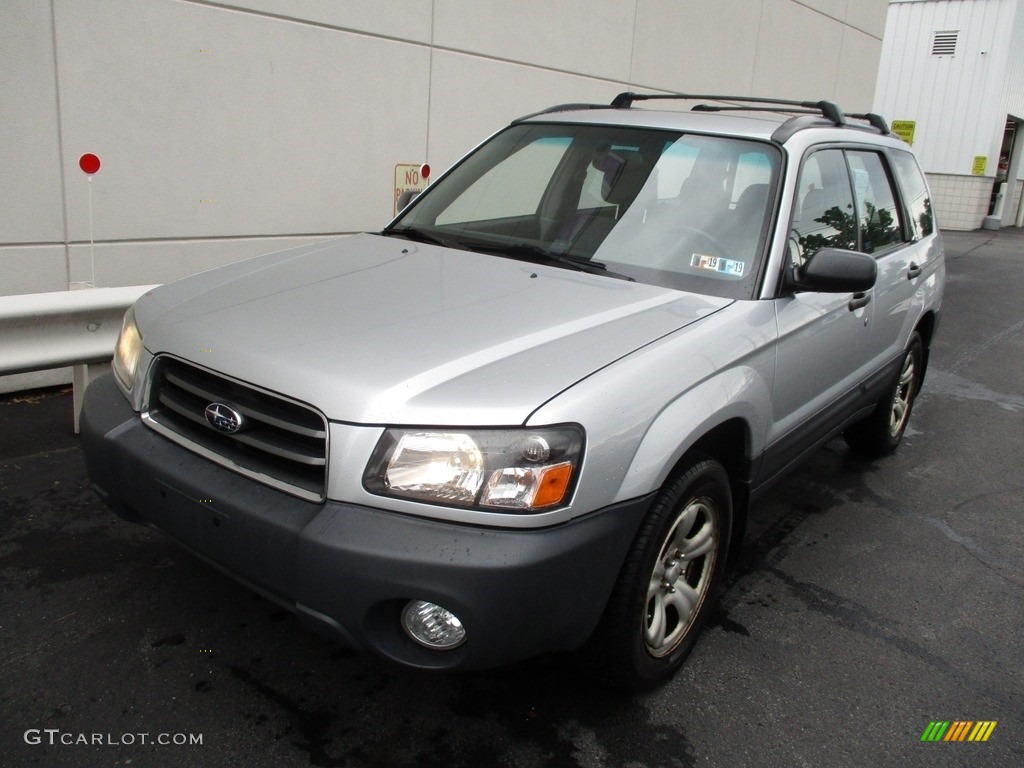 2003 Forester 2.5 X - Platinum Silver Metallic / Gray photo #8