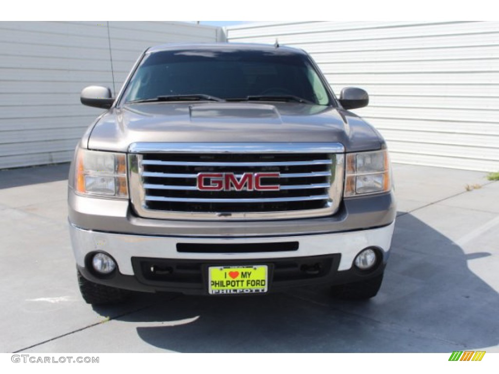2012 Sierra 1500 SLT Crew Cab 4x4 - Steel Gray Metallic / Light Titanium/Ebony photo #3