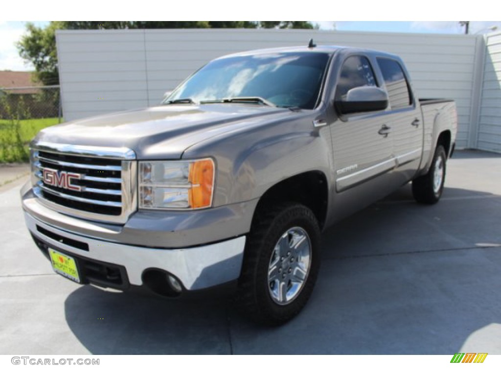 2012 Sierra 1500 SLT Crew Cab 4x4 - Steel Gray Metallic / Light Titanium/Ebony photo #4