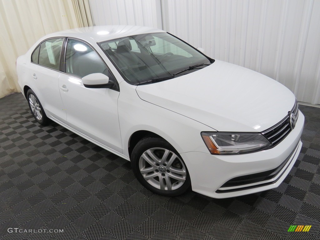2018 Jetta S - Pure White / Black/Palladium Gray photo #4