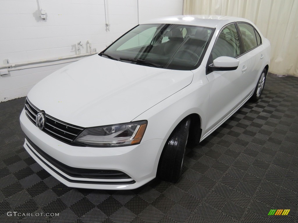 2018 Jetta S - Pure White / Black/Palladium Gray photo #8