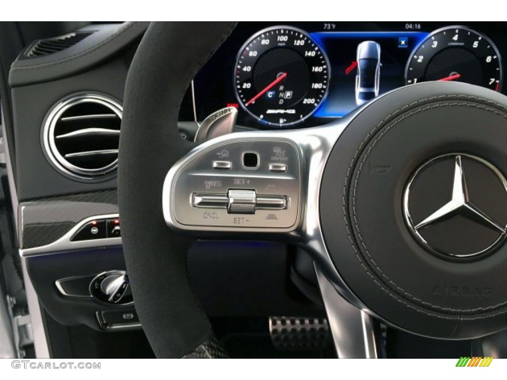 2019 Mercedes-Benz S AMG 63 4Matic Sedan Black Steering Wheel Photo #133952287