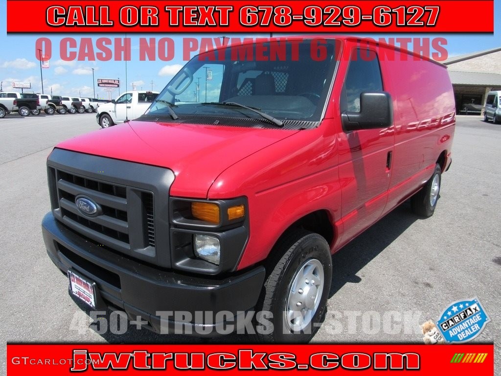 2013 E Series Van E250 Cargo - Vermillion Red / Medium Flint photo #1