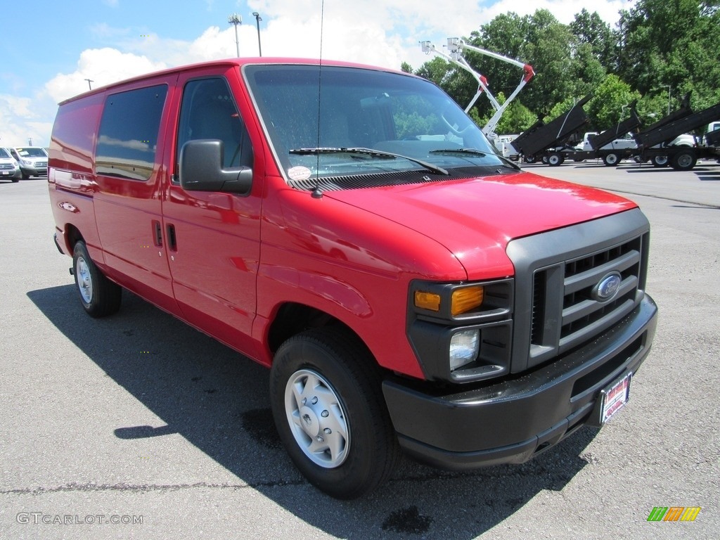 2013 E Series Van E250 Cargo - Vermillion Red / Medium Flint photo #7