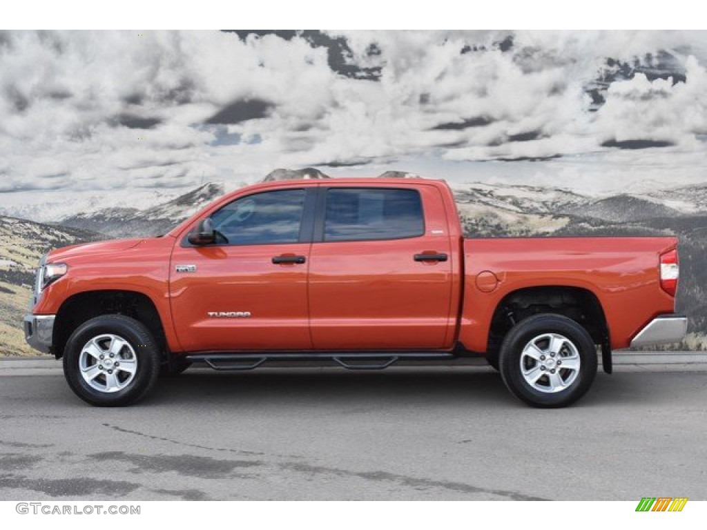 2018 Tundra SR5 CrewMax 4x4 - Inferno Orange / Black photo #6