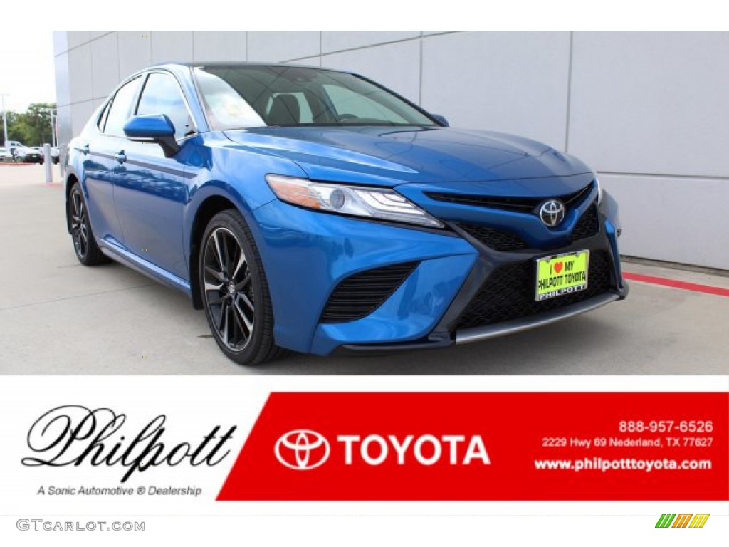 2019 Camry XSE - Blue Streak Metallic / Black photo #1