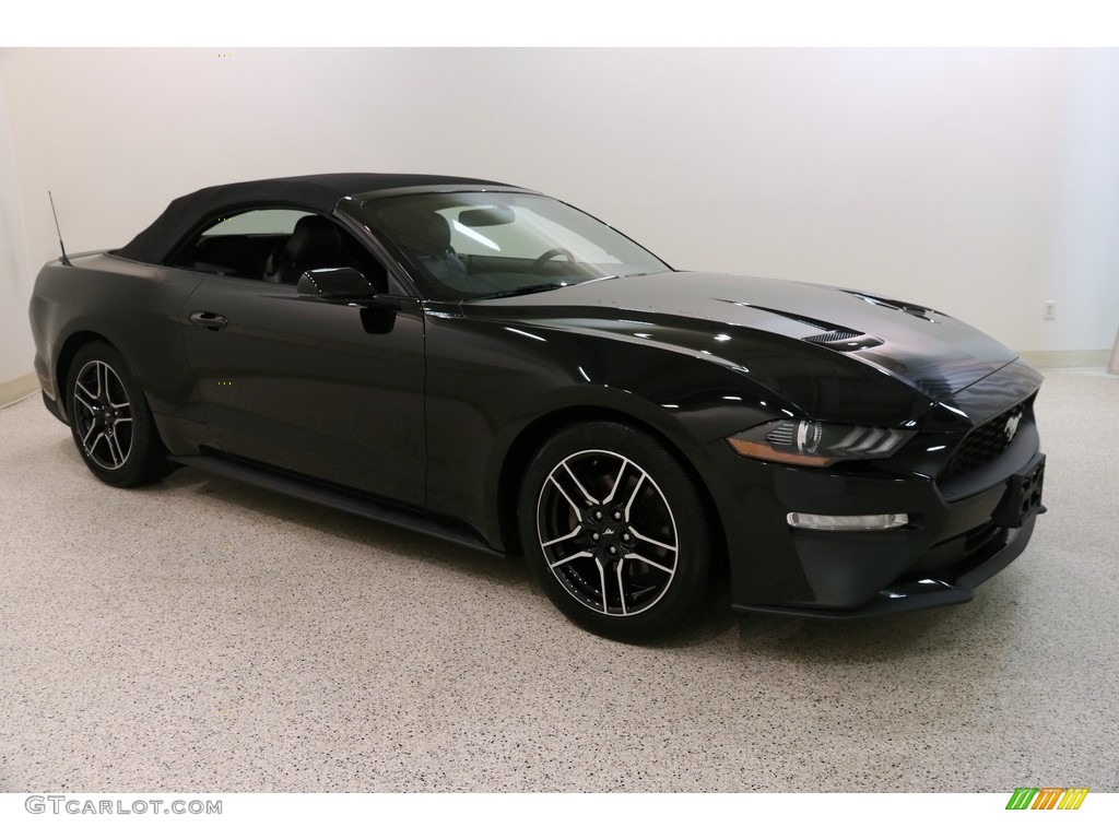 2018 Mustang EcoBoost Convertible - Shadow Black / Ebony photo #2