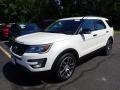 White Platinum 2017 Ford Explorer Sport 4WD