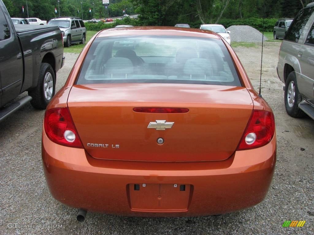 2007 Cobalt LS Sedan - Sunburst Orange Metallic / Gray photo #12