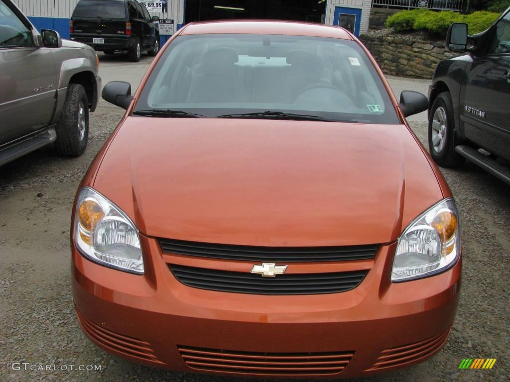 2007 Cobalt LS Sedan - Sunburst Orange Metallic / Gray photo #13