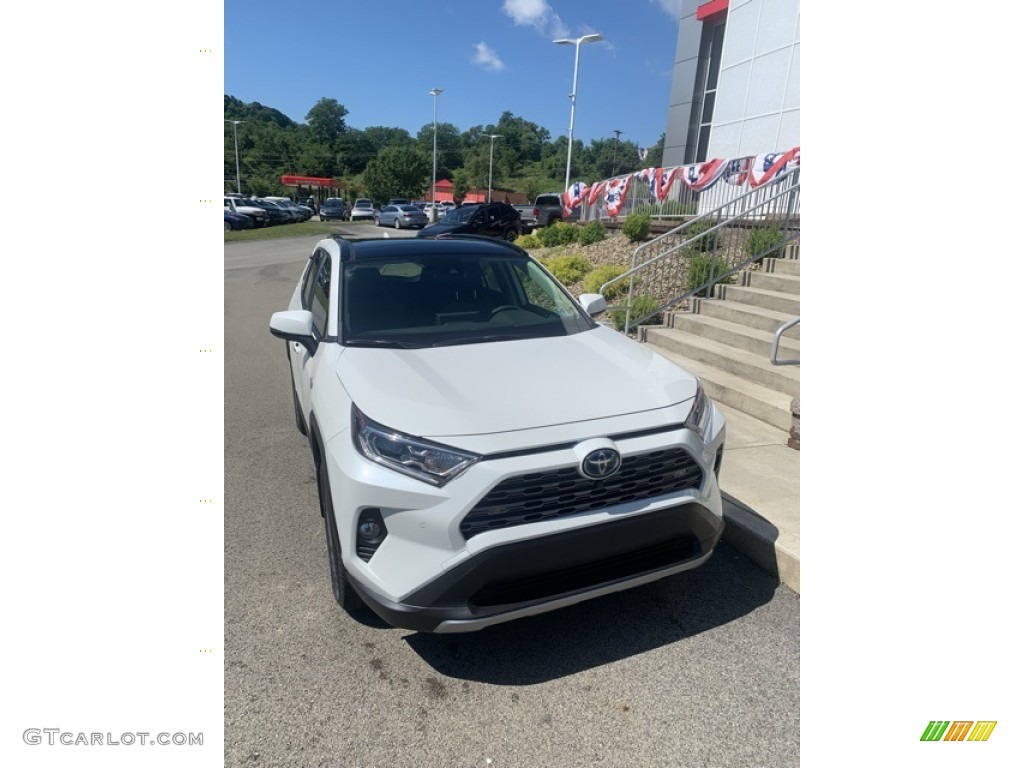 2019 RAV4 Limited AWD Hybrid - Blizzard White Pearl / Black photo #2