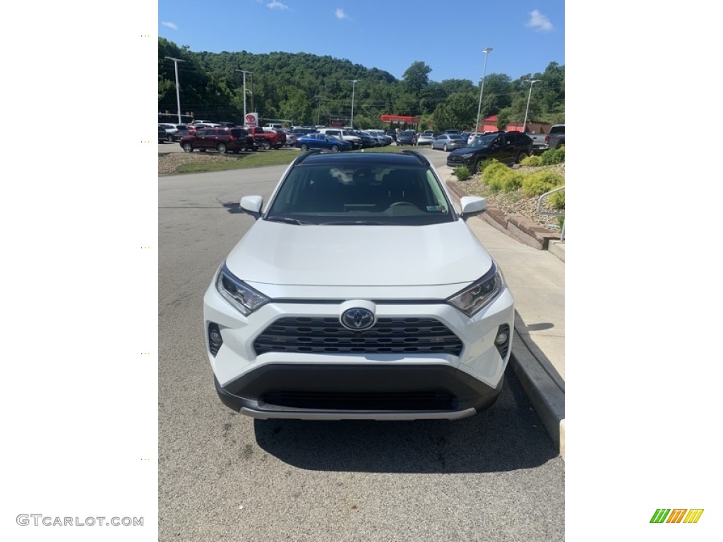 2019 RAV4 Limited AWD Hybrid - Blizzard White Pearl / Black photo #3