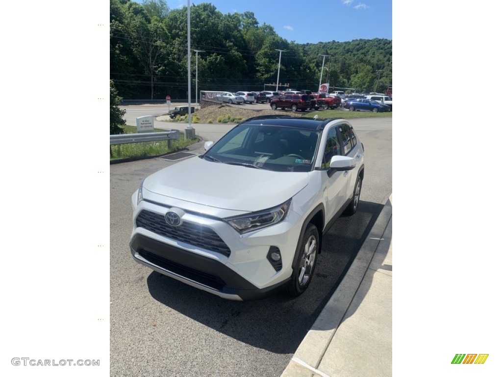 2019 RAV4 Limited AWD Hybrid - Blizzard White Pearl / Black photo #4