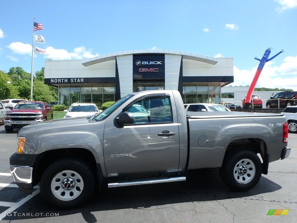 2013 Sierra 1500 Regular Cab 4x4 - Steel Gray Metallic / Dark Titanium photo #1