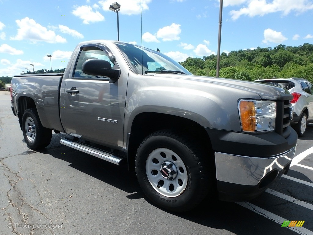 2013 Sierra 1500 Regular Cab 4x4 - Steel Gray Metallic / Dark Titanium photo #4