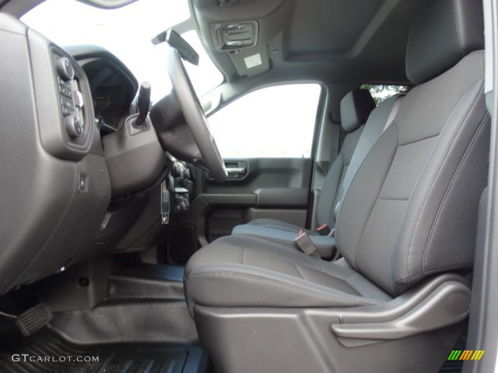 Jet Black Interior 2019 Chevrolet Silverado 1500 WT Crew Cab 4WD Photo #133975189