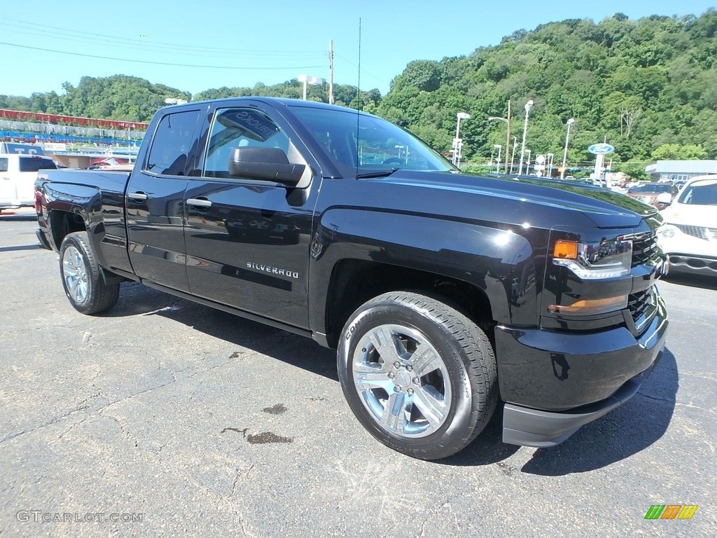 2017 Silverado 1500 Custom Double Cab 4x4 - Black / Dark Ash/Jet Black photo #10