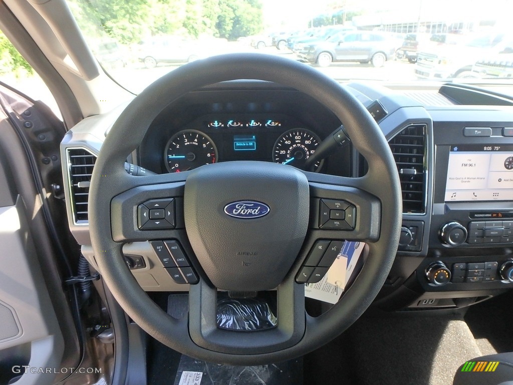 2019 Ford F150 XLT Regular Cab 4x4 Earth Gray Steering Wheel Photo #133979008